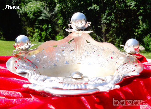 Сребърен съд,лъжичник Австро-Унгария., снимка 5 - Антикварни и старинни предмети - 13640533