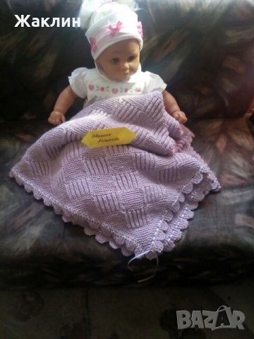 Бебешка пелена "С дъх на виолетки" - за новородени бебета, снимка 5 - Други - 23176809