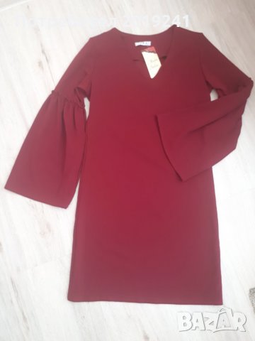 Елегантна червена рокля , снимка 3 - Рокли - 24870890