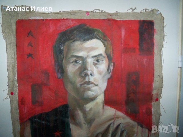 Портрет на комунист соц. изкуство, снимка 2 - Картини - 21697860