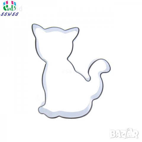 Коте Котка подвита опашка метална форма резец украса бисквитки фондан пита тесто