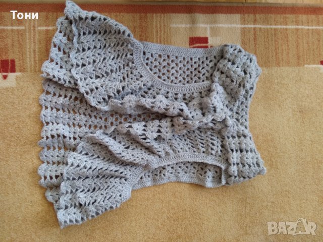 домашно плетено болеро, снимка 2 - Елеци - 25404462