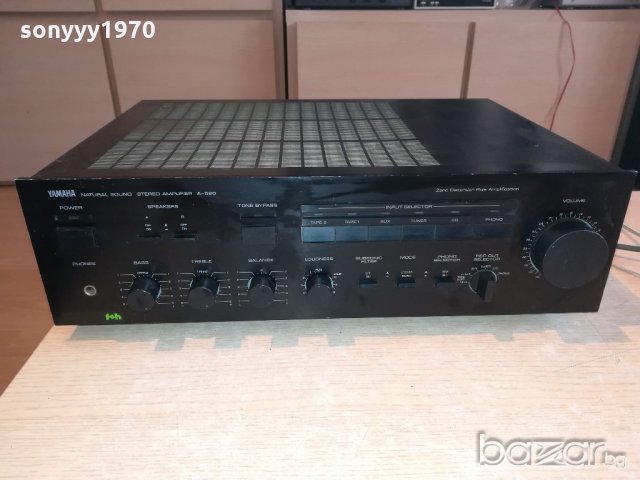 yamaha a-520-stereo amplifier-made in japan-внос швеицария, снимка 1 - Ресийвъри, усилватели, смесителни пултове - 21342635