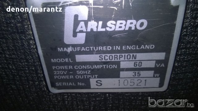 carlsbro scorpion-manifactured in england-внос от швеицария, снимка 6 - Ресийвъри, усилватели, смесителни пултове - 8254813