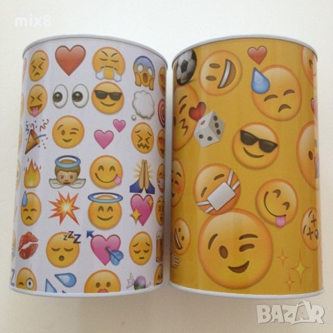 Метална касичка - емотикони