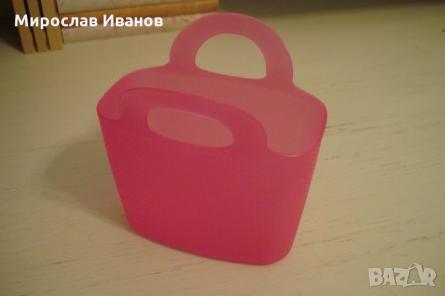 розова кошничка за декорация , снимка 1