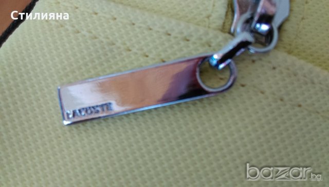Lacoste оригинална дамска жълта чанта от PVC, снимка 7 - Чанти - 18393840