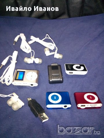 Спортен мини mp3 player щипка ,слушалки и адаптер, снимка 2 - MP3 и MP4 плеъри - 17378772