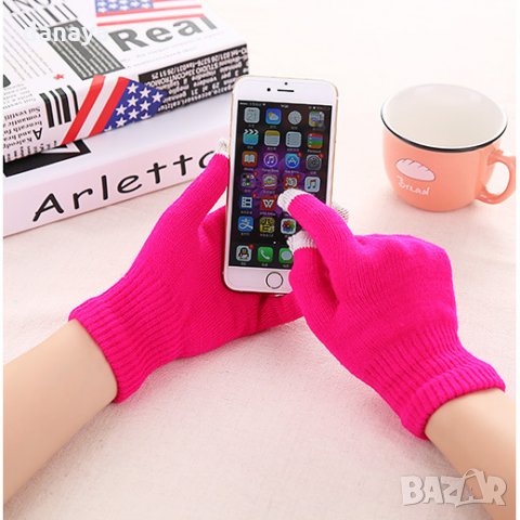 582 Топли ръкавици с тъчскрийн функция Touch Screen ръкавици различни цветове, снимка 4 - Шапки - 23192630