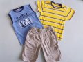 Детски лот от потник, тениска и къси панталони за 4-5 г., снимка 1 - Детски комплекти - 25194011