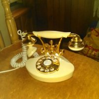 Ретро ПОЗЛАТЕН телефон оникс-18карата, снимка 1 - Антикварни и старинни предмети - 25137070