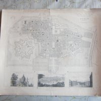 Стара карта Торино 1833, снимка 7 - Колекции - 25432667