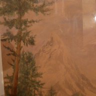 Акварел-"Планински пейзаж", снимка 1 - Антикварни и старинни предмети - 15597930