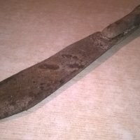 стар нож-антика-40х7см-метален с дървена дръжка, снимка 3 - Колекции - 26171384