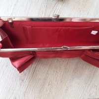 Клъч, тип портмоне-официална бална дамска чанта, бордо , снимка 5 - Чанти - 25181313
