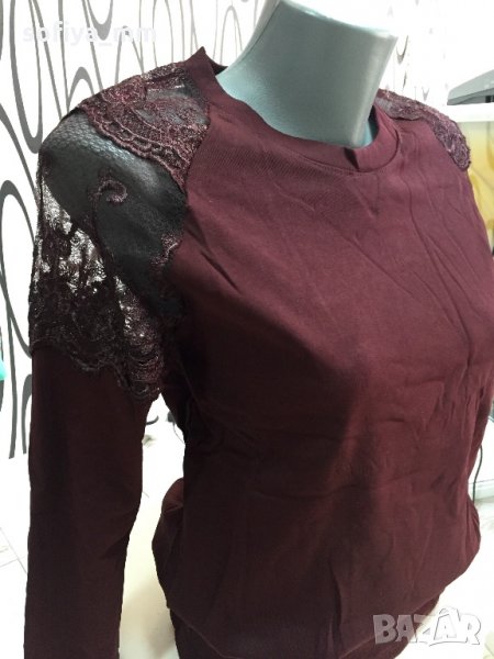 Дамска блуза с дантела , снимка 1