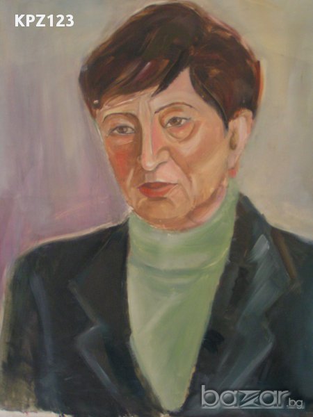 Портрет на жена, (масленни бои, картон) , снимка 1