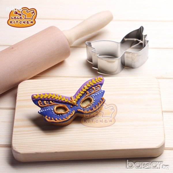 Маска за очи Домино метална форма резец за сладки бисквитки бисквити  фондан, снимка 1