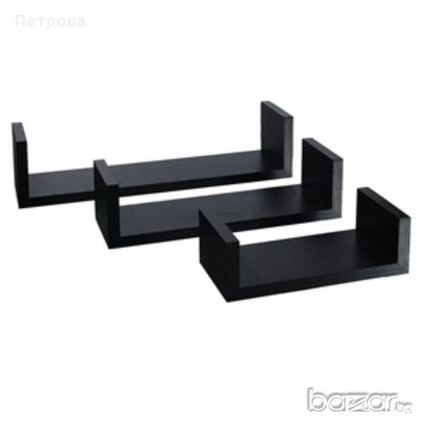 Сет рафтове за стена-цвят венге, снимка 1