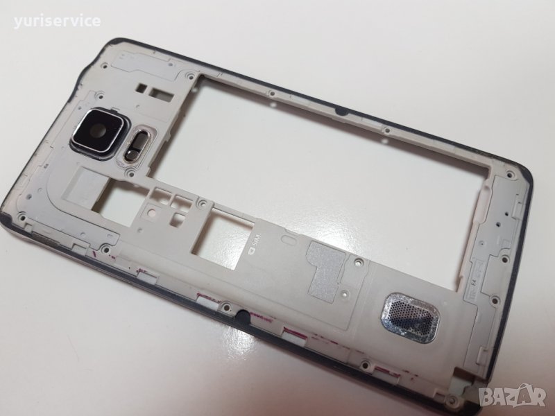 Оригинална средна рамка със стъкло за камера за Samsung Note 4, снимка 1