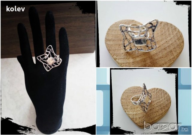 ЕДИНИЧНА БРОЙКА!сребърен пръстен, бутиков модел, размер 55