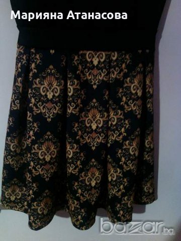 черна официална рокля със златисто, снимка 4 - Рокли - 19295536