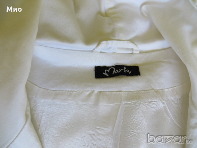 Maria, памучно бяло яке с качулка, 38-36, снимка 5 - Якета - 20677125