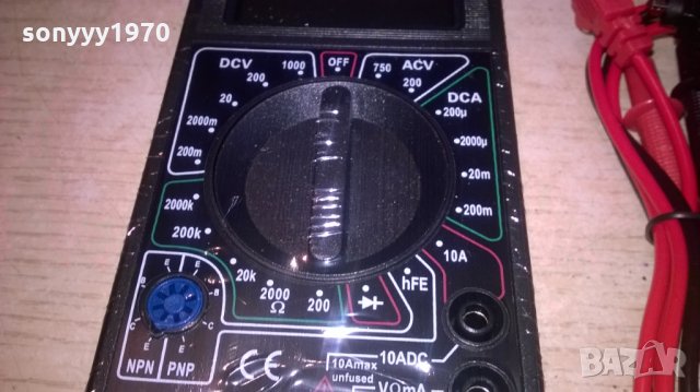 мултицет с кабели и батерия-нов, снимка 4 - Друга електроника - 24742296