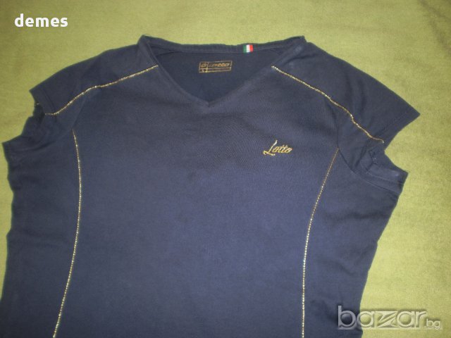 Оригинална тениска в тъмно синьо LOTTO, размер S, снимка 7 - Тениски - 14911109