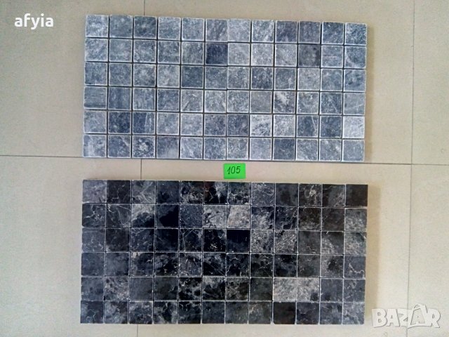 Мозайки от черен мрамор, снимка 1 - Строителни материали - 22868093