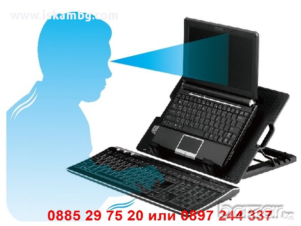 Мултифункционален Охладител за лаптоп от 9 до 17 инча - код Ergonomic, снимка 3 - Друга електроника - 13038668