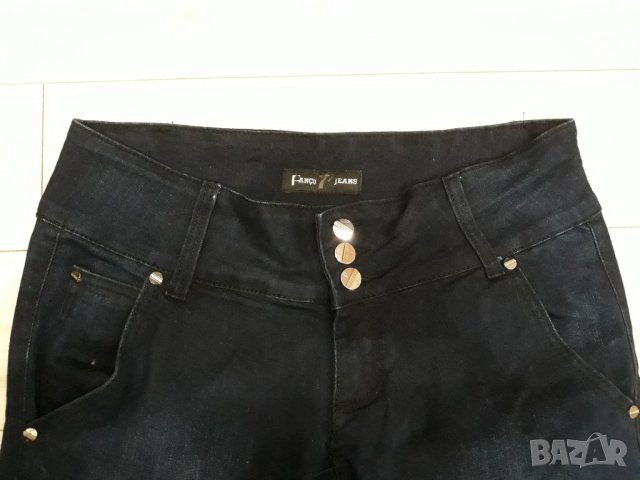 Тъмно сини дамски дънки марка Fanco Jeans, снимка 4 - Дънки - 24023857