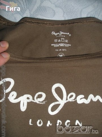 Блузка на Pepe Jeans с голямо деколте, снимка 1 - Блузи с дълъг ръкав и пуловери - 18932324