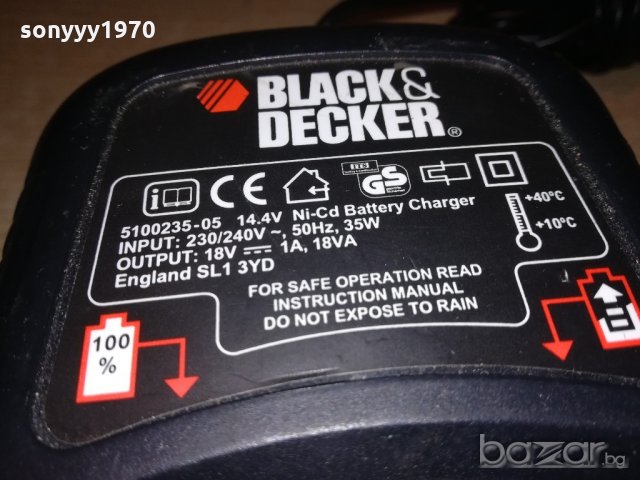 black & decker charger-зарядно-внос англия, снимка 2 - Други инструменти - 20498208
