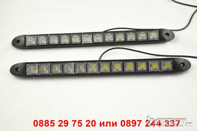 Диодни дневни светлини 12 диода - гъвкави - код 1144, снимка 6 - Аксесоари и консумативи - 12362335