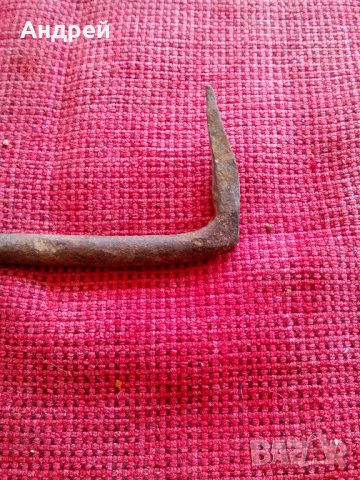 Старинен кован пирон, снимка 4 - Антикварни и старинни предмети - 22886053