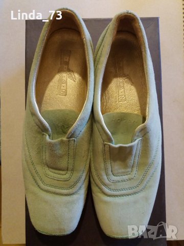 Дам.обувки-"HOGAN"-/ест.велур/-№38 1/2-цвят-мента. Закупени от Италия., снимка 5 - Дамски ежедневни обувки - 22385545
