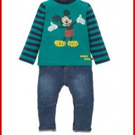 Mothercare комплект дънки и блуза с Мики Маус, снимка 1 - Детски комплекти - 15540847