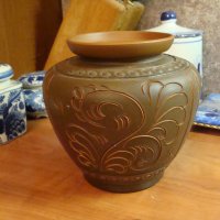 Прекрасна ръчно изработена керамична ваза, снимка 1 - Вази - 23064001