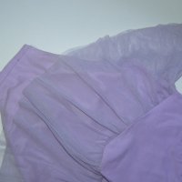 Трико бледо лилаво, къс ръкав, с пришита поличка от тюл - 32 размер, 8-10години, снимка 8 - Детски рокли и поли - 22795522