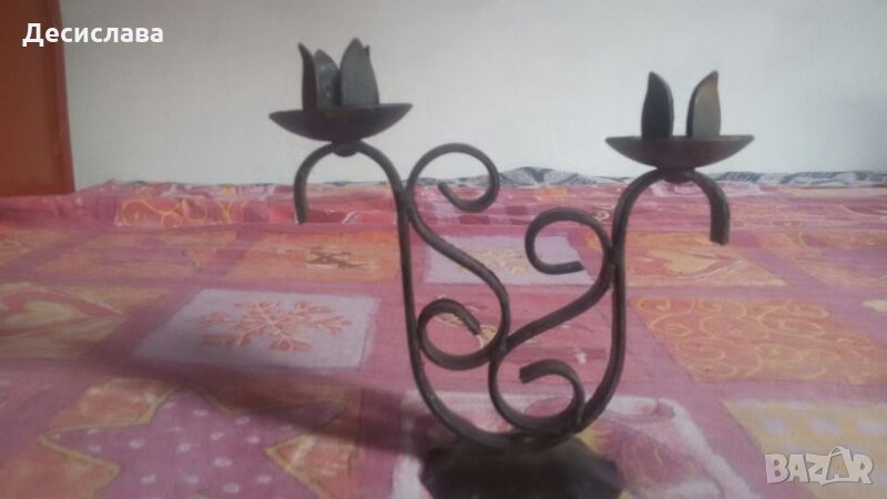 Ръчно изработен свещник от ковано желязо, снимка 1