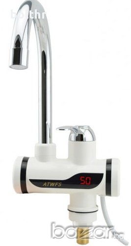 Водонагряваща смесителна батерия (нагревател за вода) с дисплей Емона 3500W Вертикален монтаж, снимка 1