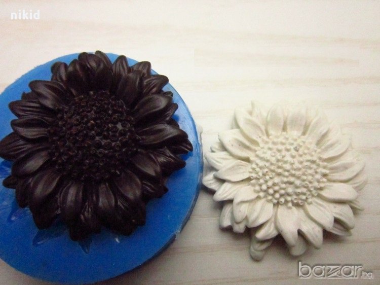 слънчоглед силиконов молд форма за украса торта фондан тесто декорация , снимка 1