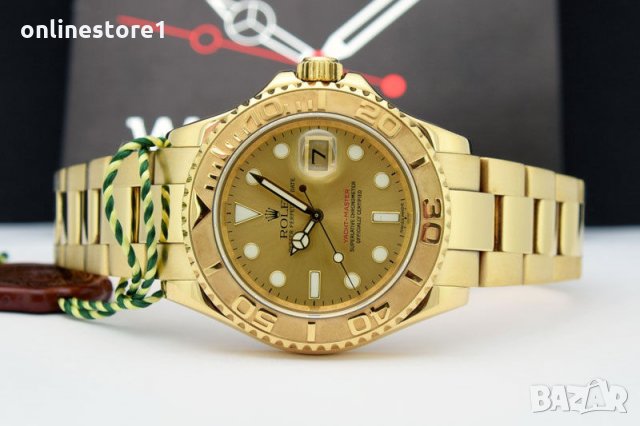 Rolex Yacht Master Dial Champagne Yellow Gold 18K, снимка 2 - Мъжки - 22451054