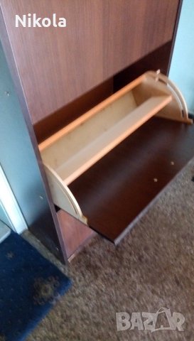 Шкафче за обувки с три падащи врати и едно чекмедже, снимка 5 - Шкафове - 21840624