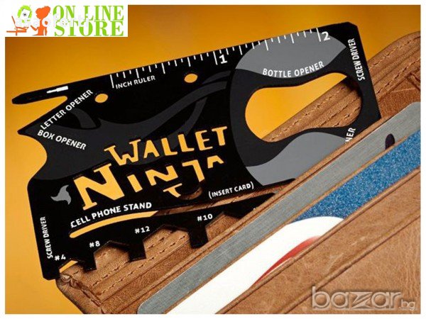 Wallet Ninja - мултифункционално приспособление за портфейл, снимка 5 - Портфейли, портмонета - 10048284