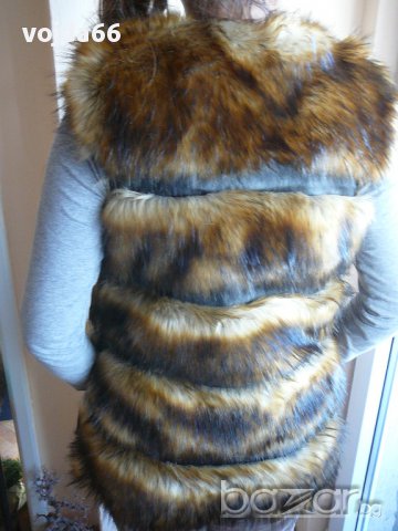 Дамски елек с косъм, снимка 7 - Палта, манта - 16640242