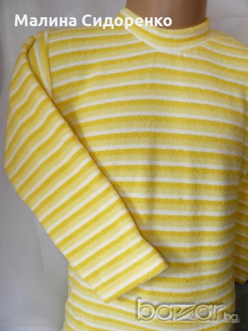 Ватирана блузка на райе, снимка 1 - Бебешки блузки - 19105631