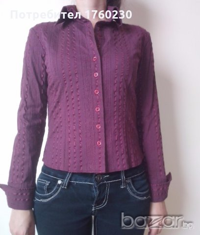 дамска риза в цвят бордо