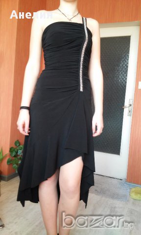Стилна черна дълга дамска рокля, снимка 3 - Рокли - 16685863